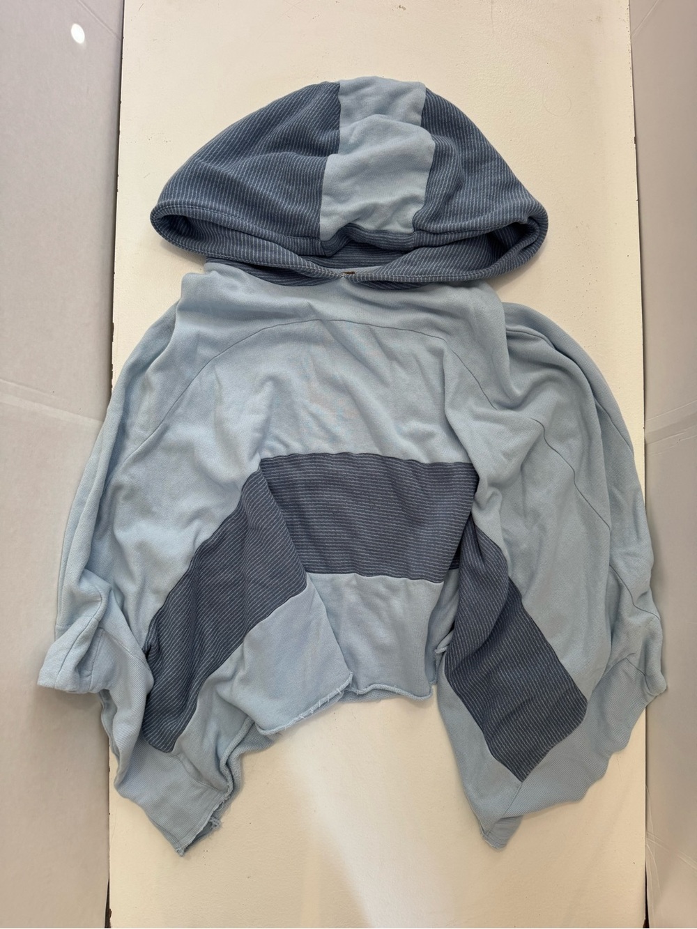 Free People Never Say Never Poncho Hoodie Blue XS/S